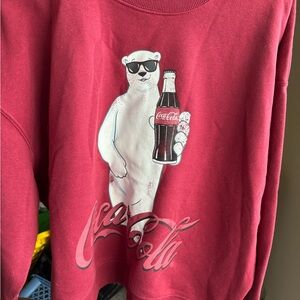 Coca Cola Polar Bear Red Crewneck Sweater